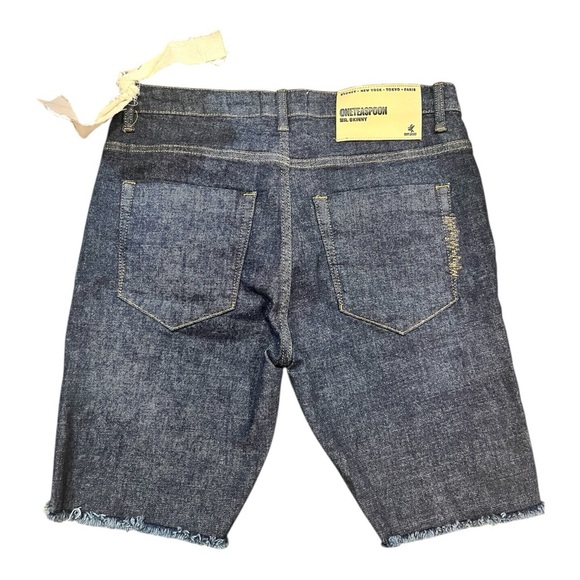 One Teaspoon Raw Indigo Mr Skinny Jean Shorts Mens size 32 NWT - Picture 3 of 12